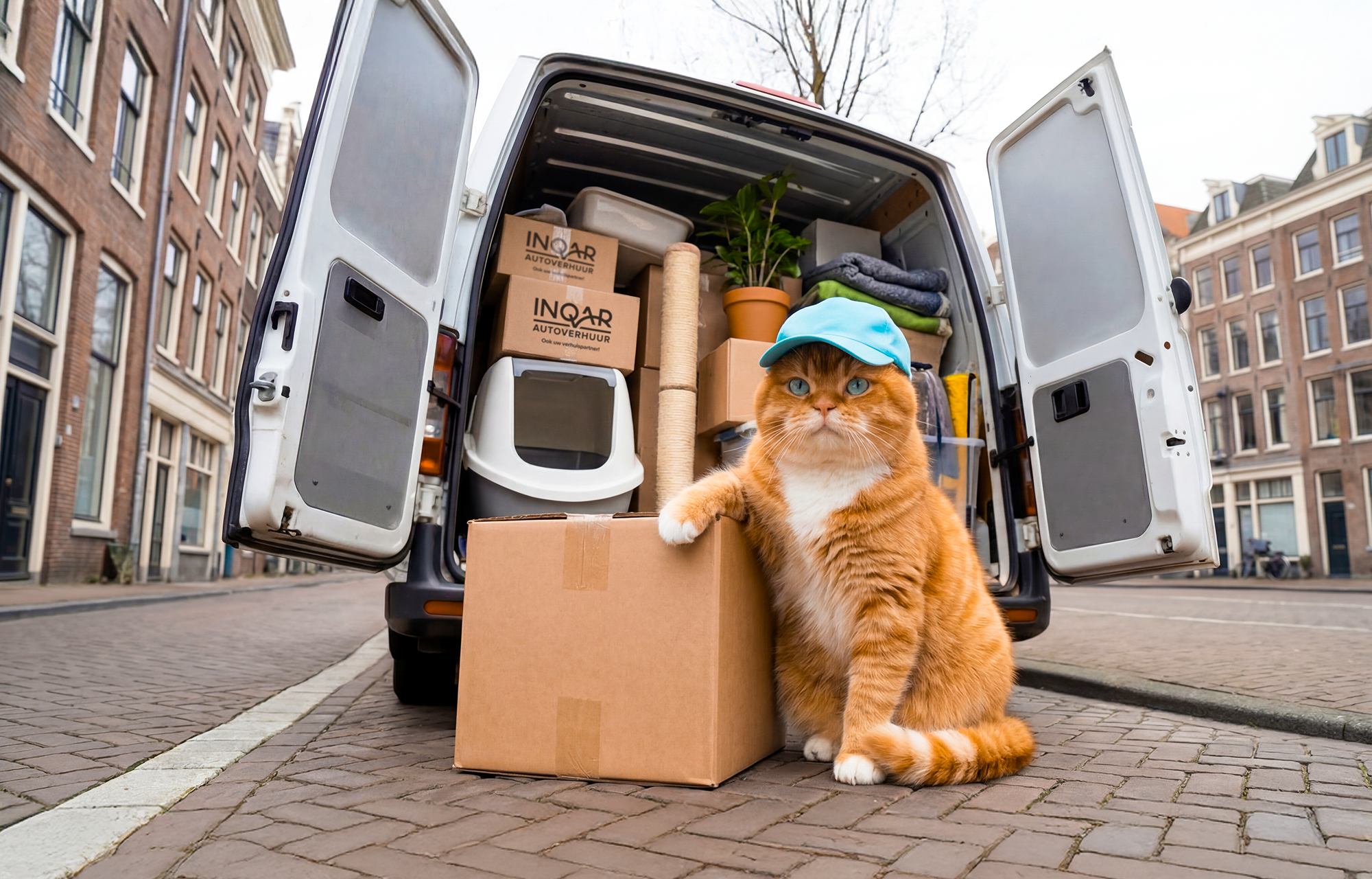 Kat in het bakkie